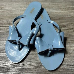Melissa Mel Harmonic Bow IV Flip Flop Sandals Periwinkle Dusty Blue